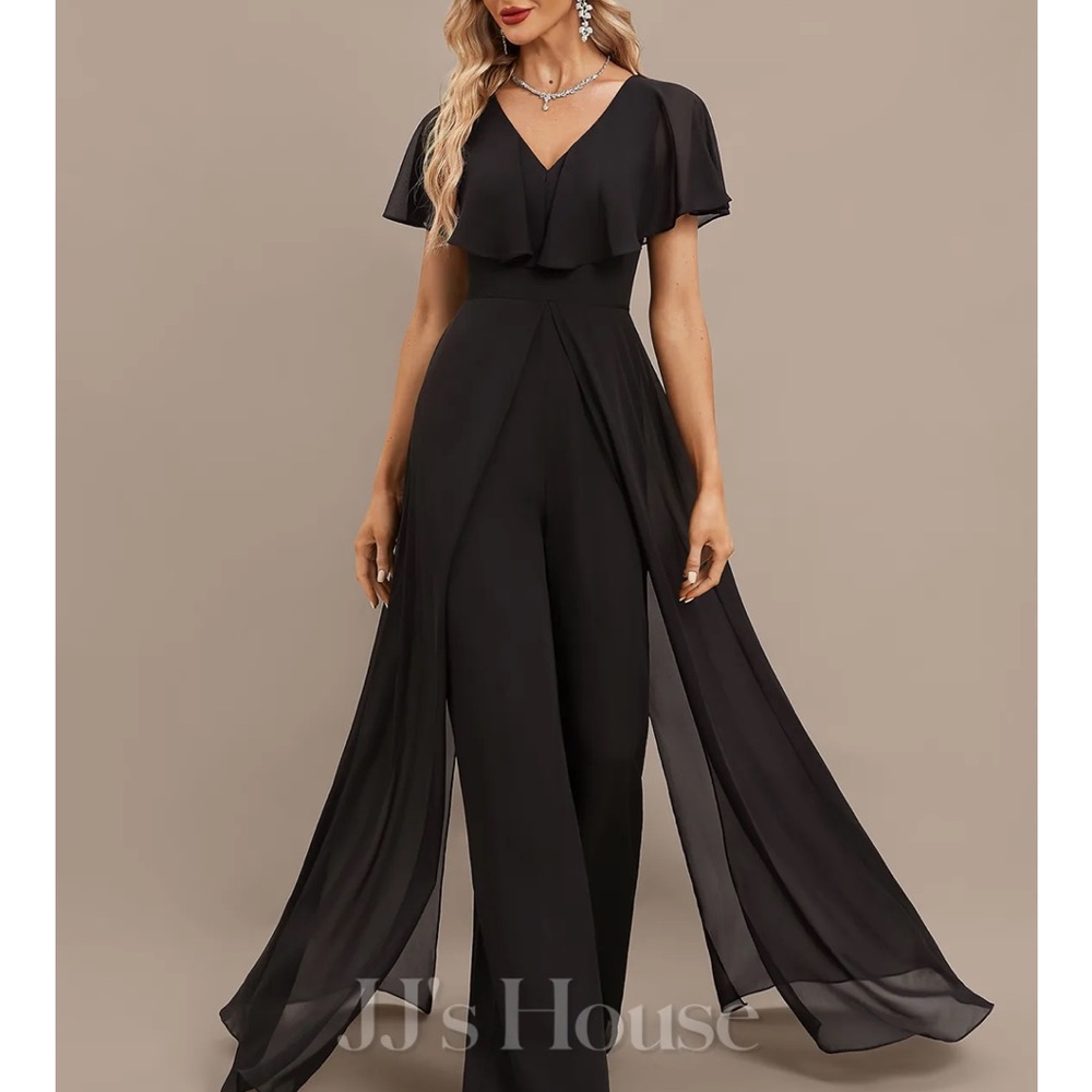 JJs House Black Flowing Pantsuit